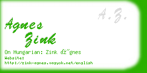 agnes zink business card